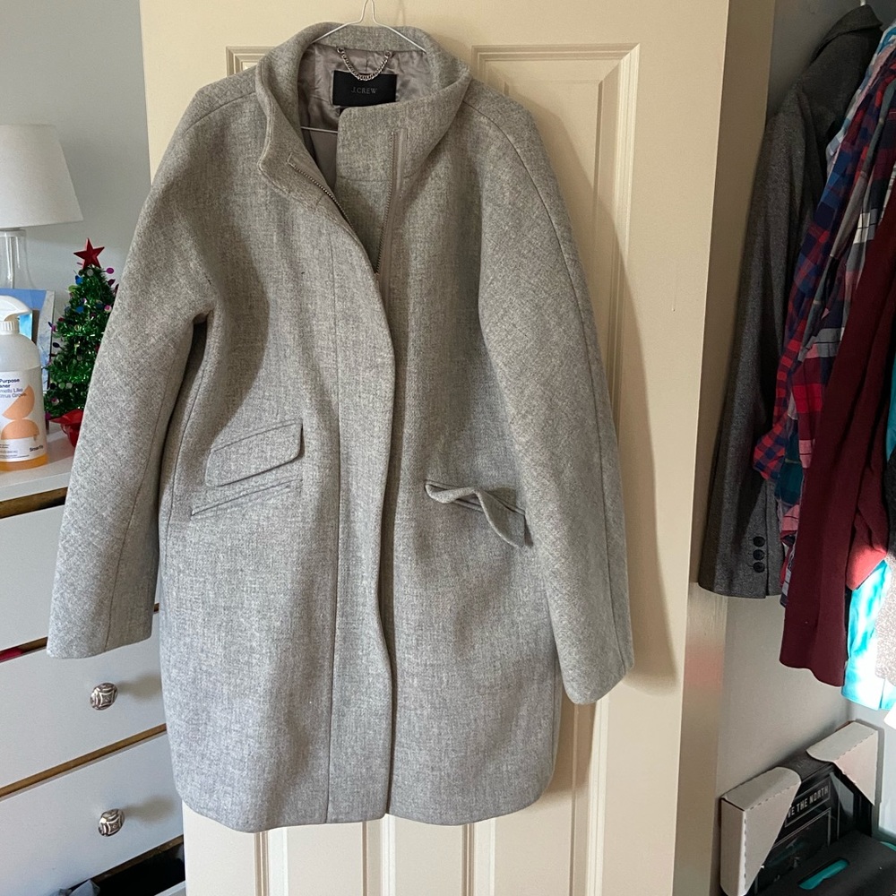 J Crew Tall Cocoon Coat in Italian Stadium-Cloth
